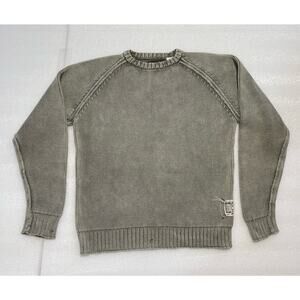 Vintage Billabong Men’s Sweater Grey Bleached Retro Surf Knit Sz XL